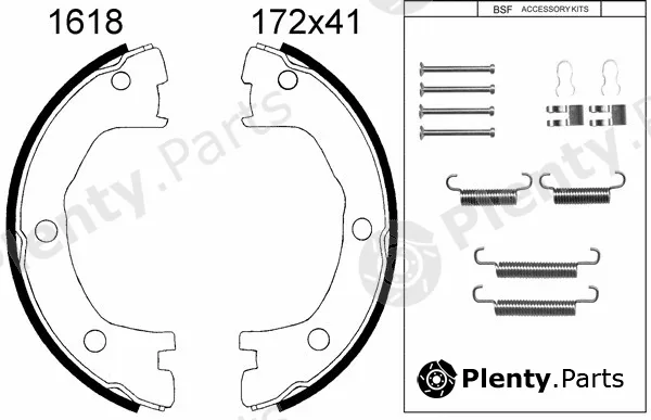 BSF 01618K — Brake Shoe Set, parking brake