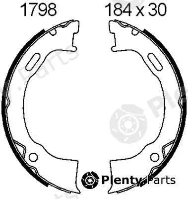 BSF 01798 — Brake Shoe Set, parking brake