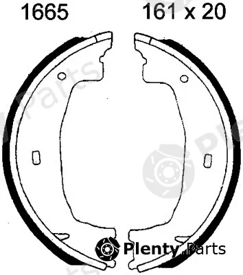 BSF 01665 — Brake Shoe Set, parking brake