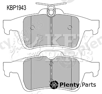 Key Parts KBP1943 — Brake Pad Set, disc brake