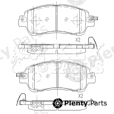 Key Parts KBP2573 — Brake Pad Set, disc brake