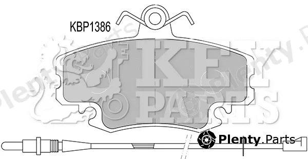 Key Parts KBP1386 — Brake Pad Set, disc brake