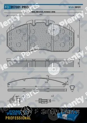 FOMAR Friction FO917081 — Brake Pad Set, disc brake