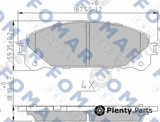 FOMAR Friction FO862883 — Brake Pad Set, disc brake