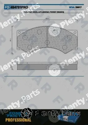 FOMAR Friction FO494781 — Brake Pad Set, disc brake