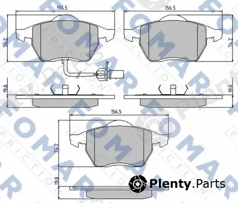 FOMAR Friction FO907181 — Brake Pad Set, disc brake