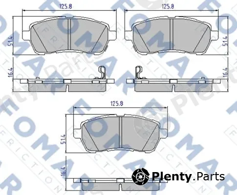 FOMAR Friction FO935981 — Brake Pad Set, disc brake
