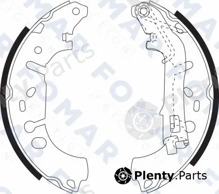 FOMAR Friction FO9080 — Brake Shoe Set