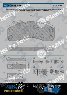 FOMAR Friction FO674081 — Brake Pad Set, disc brake