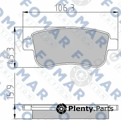 FOMAR Friction FO931581 — Brake Pad Set, disc brake