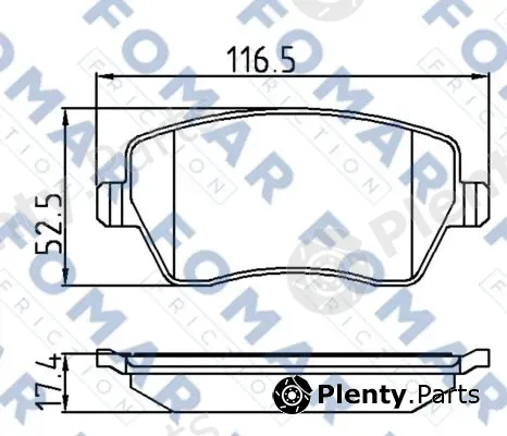 FOMAR Friction FO921181 — Brake Pad Set, disc brake