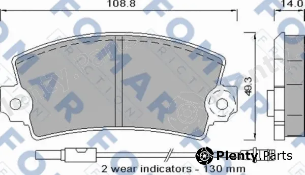 FOMAR Friction FO573081 — Brake Pad Set, disc brake