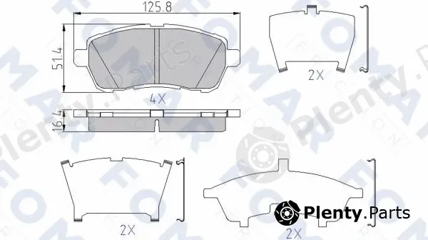 FOMAR Friction FO958581 — Brake Pad Set, disc brake