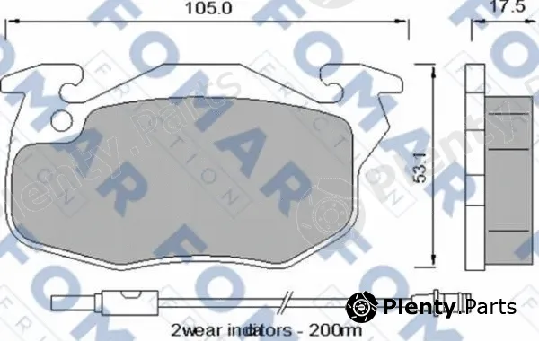 FOMAR Friction FO529481 — Brake Pad Set, disc brake