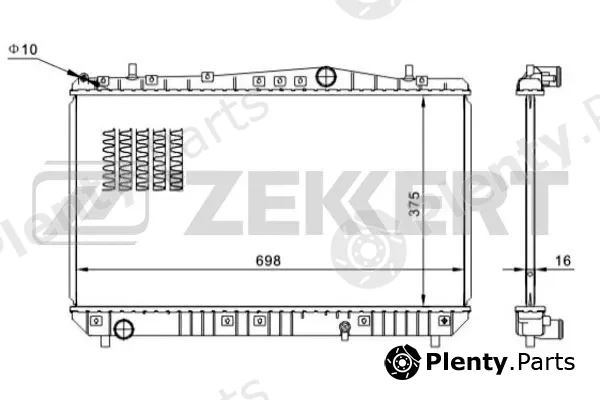 Zekkert MK-1418 — Radiator, engine cooling