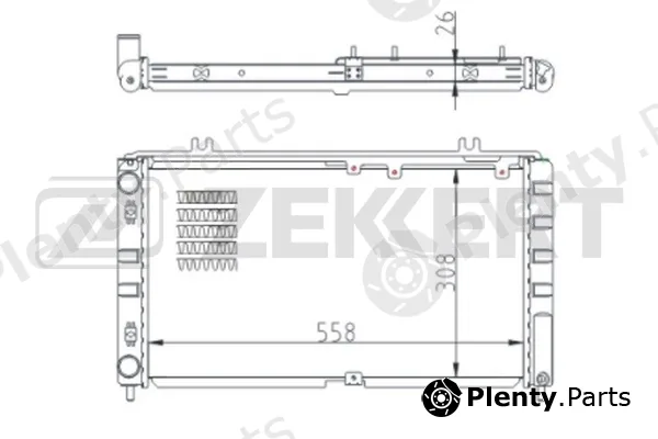 Zekkert MK-1141 — Radiator, engine cooling
