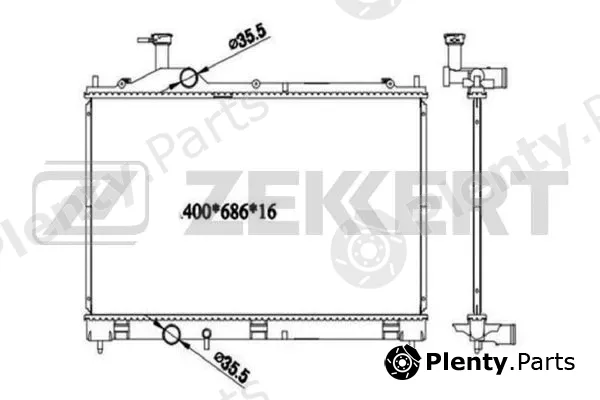 Zekkert MK-1566 — Radiator, engine cooling