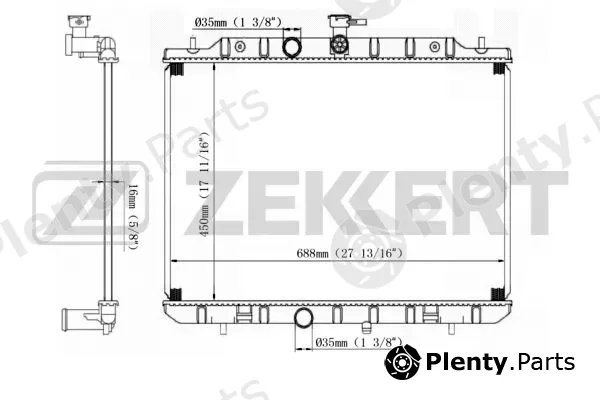 Zekkert MK-1531 — Radiator, engine cooling
