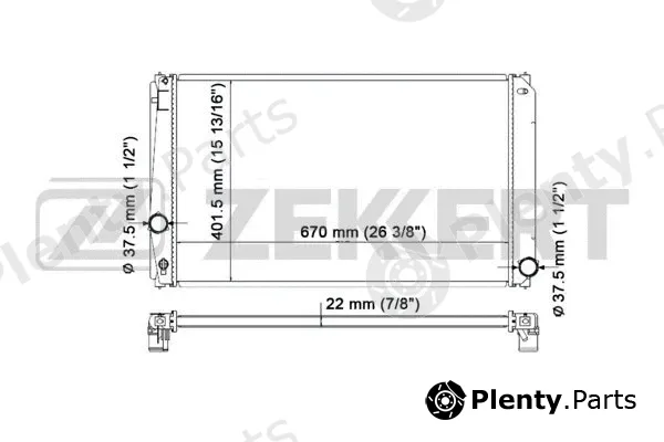 Zekkert MK-1472 — Radiator, engine cooling