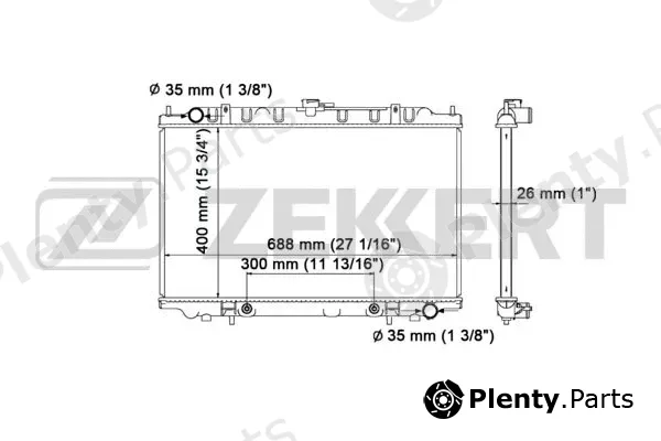 Zekkert MK-1241 — Radiator, engine cooling