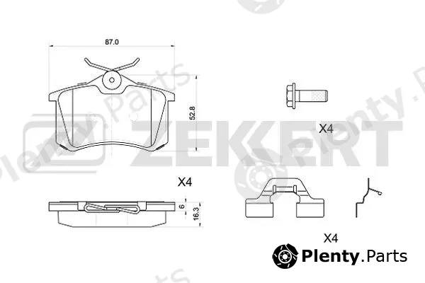 Zekkert BS-1040 — Brake Pad Set, disc brake