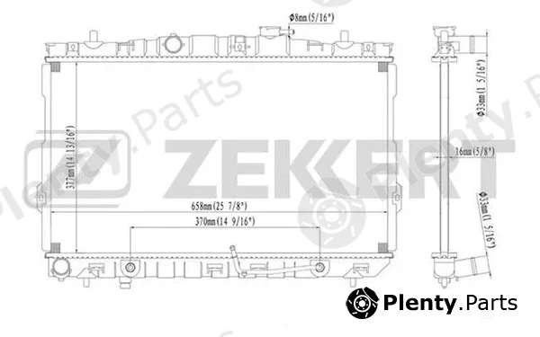 Zekkert MK-1165 — Radiator, engine cooling