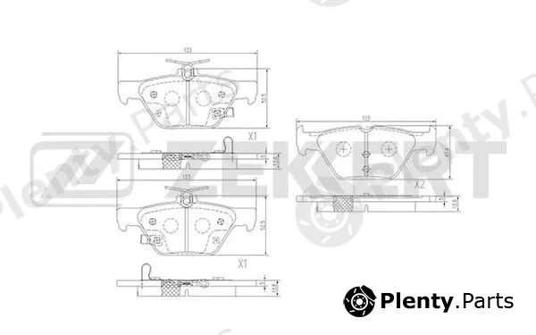 Zekkert BS-1520 — Brake Pad Set, disc brake