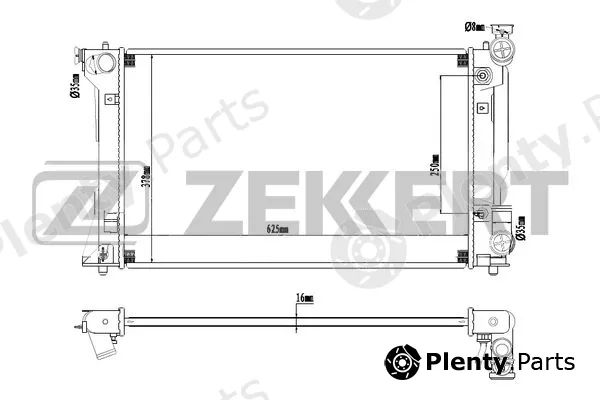 Zekkert MK-1274 — Radiator, engine cooling