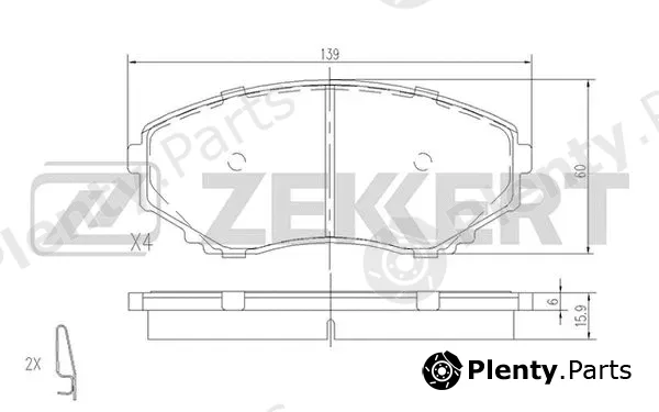 Zekkert BS-1153 — Brake Pad Set, disc brake