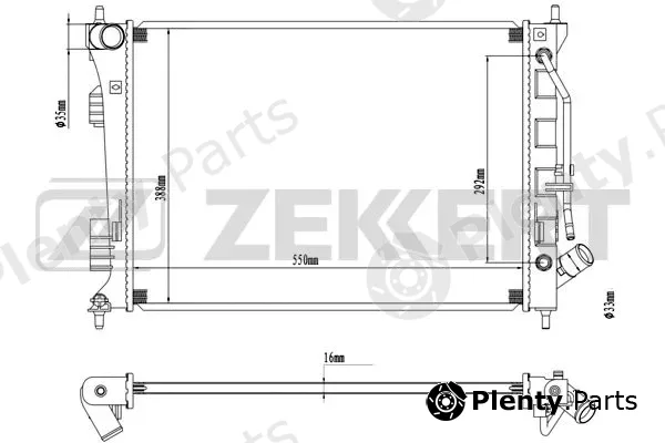 Zekkert MK-1569 — Radiator, engine cooling