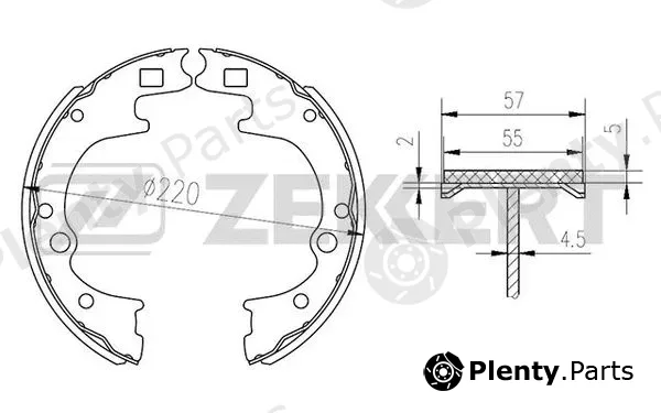Zekkert BK-4109 — Brake Shoe Set