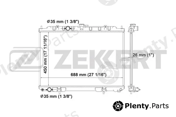 Zekkert MK-1538 — Radiator, engine cooling