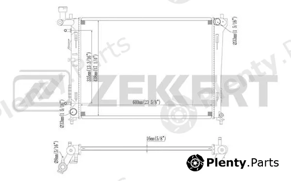 Zekkert MK-1309 — Radiator, engine cooling