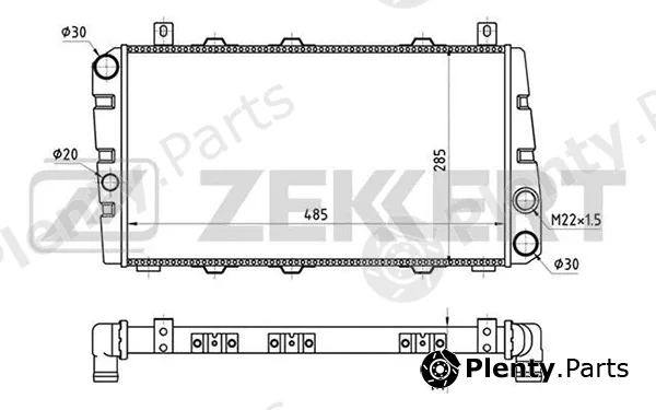 Zekkert MK-1039 — Radiator, engine cooling