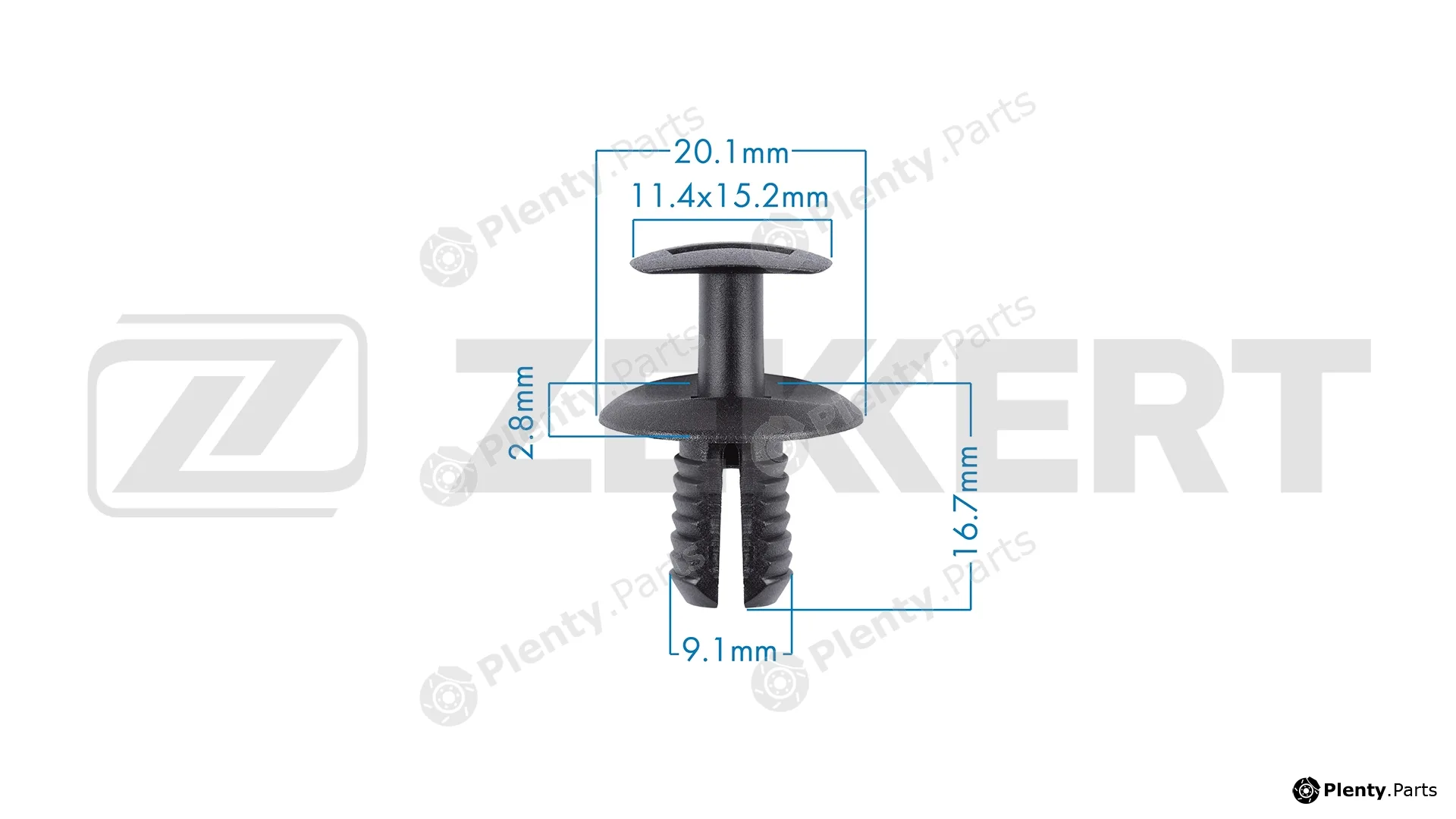 Zekkert BE-3727 — Clip, trim/protection strip