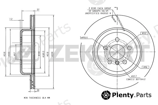 Zekkert BS-6433 — Brake Disc