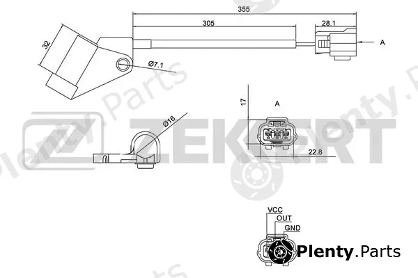 Zekkert SE-4016 — Sensor, crankshaft pulse