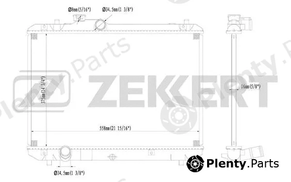 Zekkert MK-1232 — Radiator, engine cooling