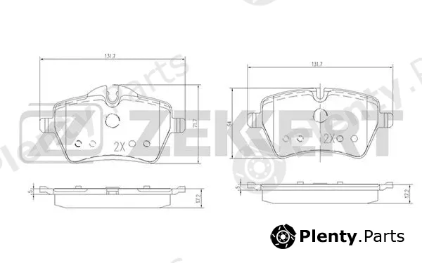 Zekkert BS-2140 — Brake Pad Set, disc brake