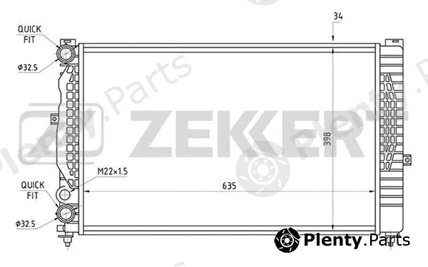 Zekkert MK-1065 — Radiator, engine cooling
