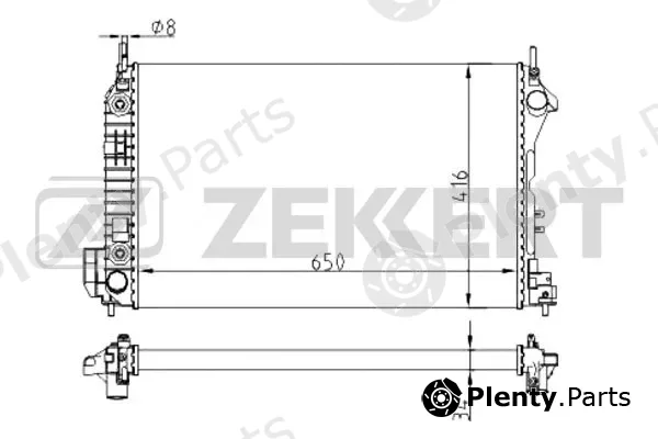 Zekkert MK-1525 — Radiator, engine cooling
