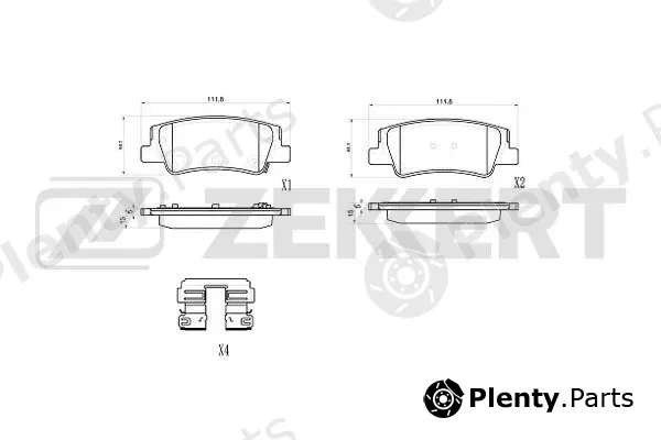 Zekkert BS-1078 — Brake Pad Set, disc brake