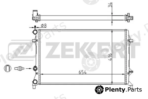 Zekkert MK-1526 — Radiator, engine cooling