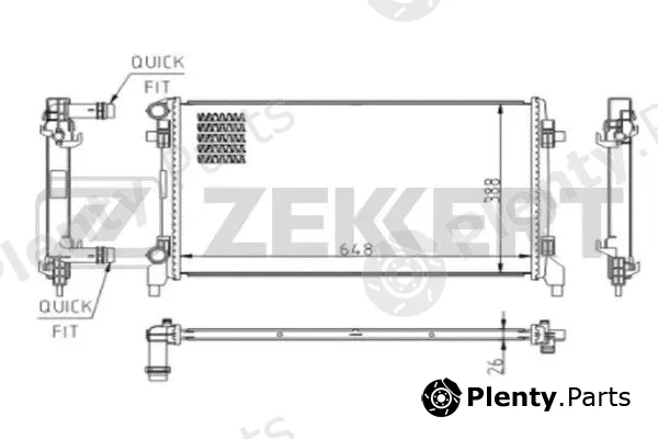 Zekkert MK-1606 — Radiator, engine cooling