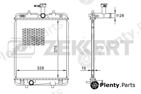 Zekkert MK-1560 — Radiator, engine cooling