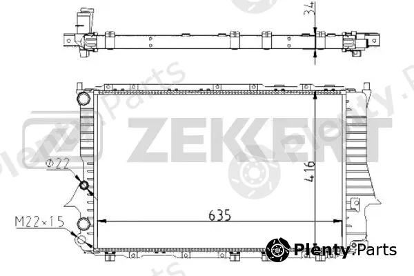 Zekkert MK-1023 — Radiator, engine cooling