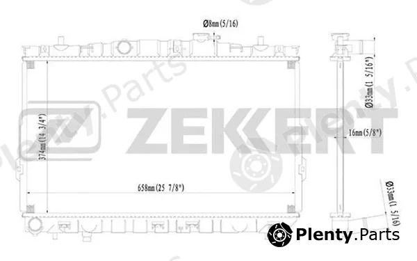 Zekkert MK-1153 — Radiator, engine cooling