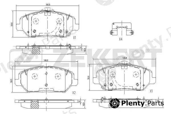 Zekkert BS-1236 — Brake Pad Set, disc brake