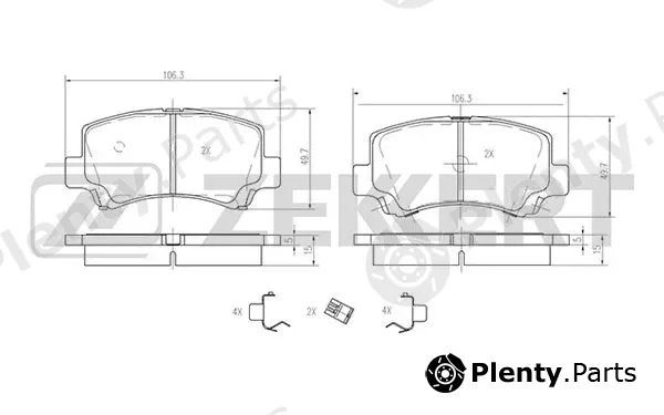 Zekkert BS-2436 — Brake Pad Set, disc brake