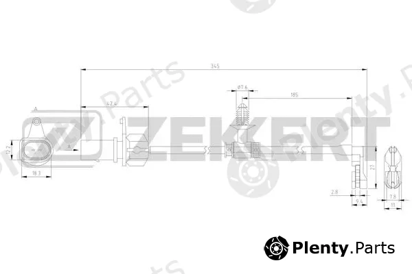 Zekkert BS-8140 — Warning Contact, brake pad wear